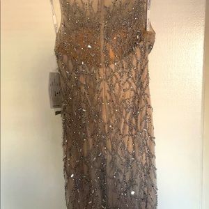 Silver Nude Mermaid Dress